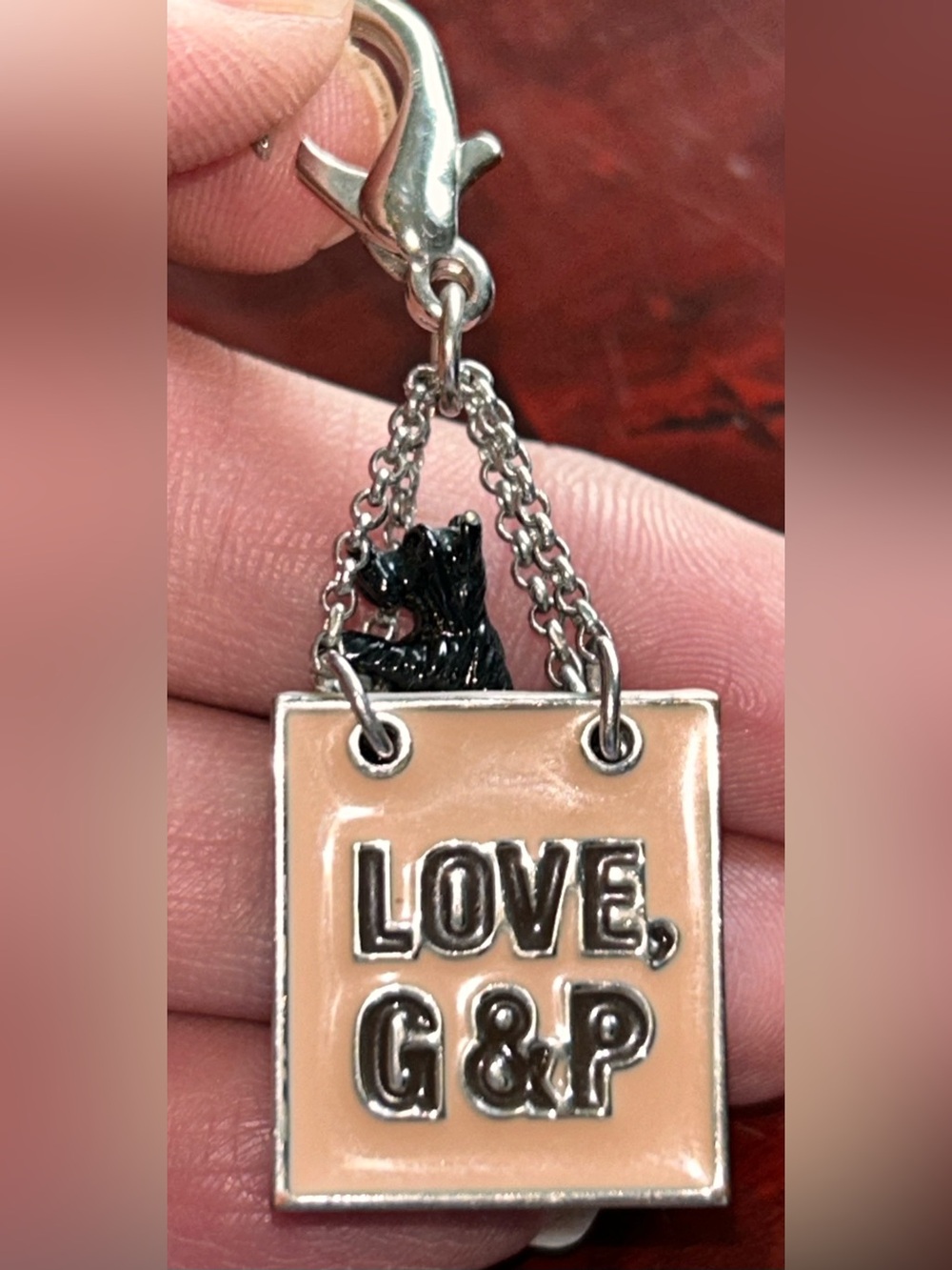 Vintage Juicy Couture 2007 Yorkie In a Shopping Bag Charm Love G&P Choose Juicy
